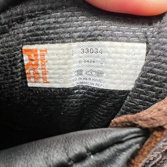 Timerland Pro Pit Boss 6" Steel Toe Work Boots Mens Size 8.5 Brown Leathe Safety - Picture 15 of 15